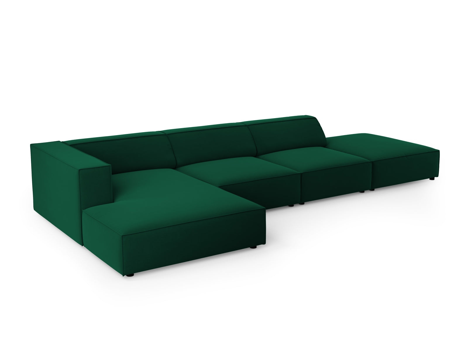 Arendal Velour Ecksofa links 5 Sitzer in Bottle Green präsentiert im Onlineshop von KAQTU Design AG. Ecksofa links ist von Cosmopolitan Design