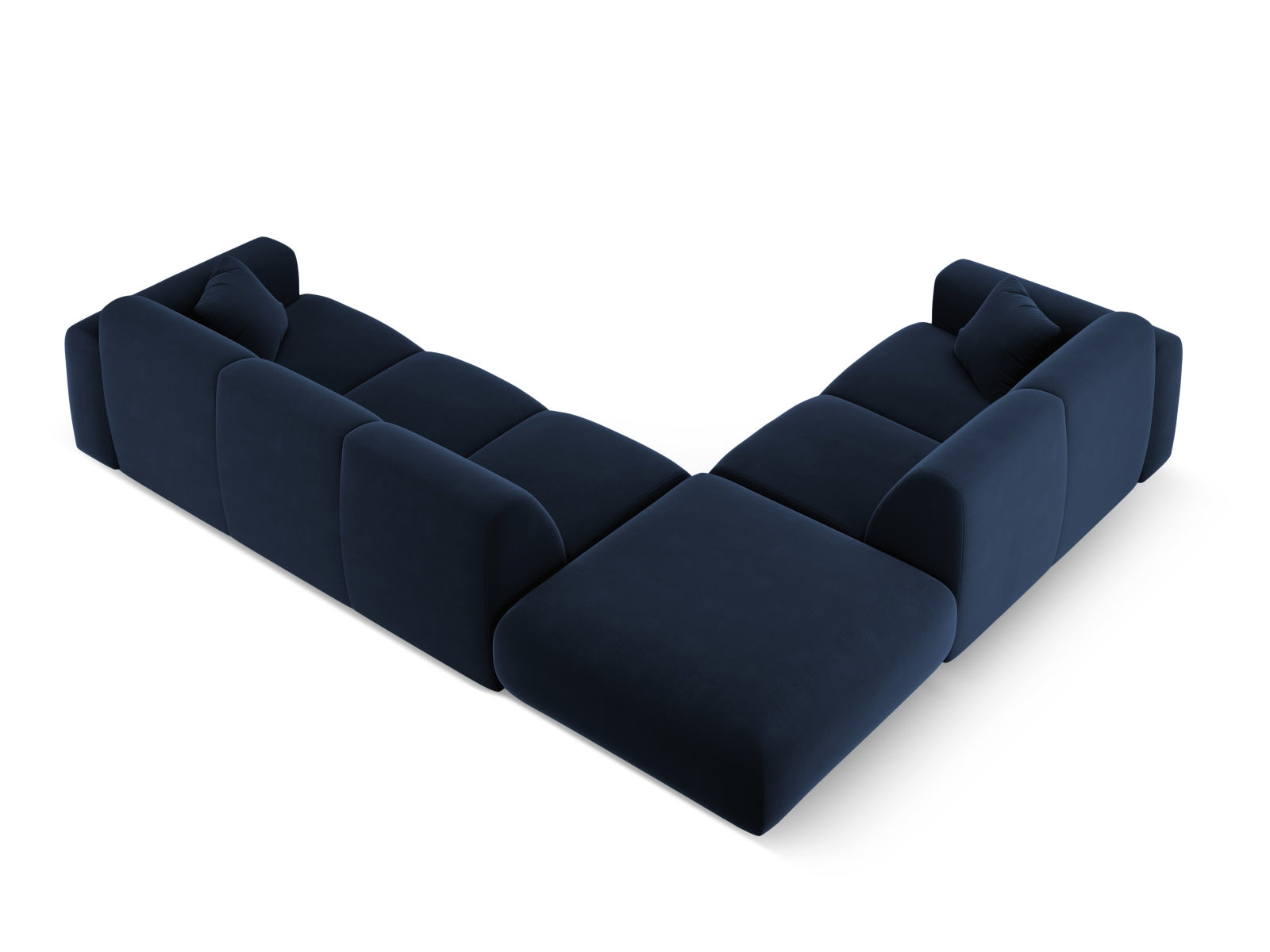 Nolio Velour Ecksofa links 4 Sitzer 250cm in Royal Blue präsentiert im Onlineshop von KAQTU Design AG. Ecksofa links ist von Cosmopolitan Design