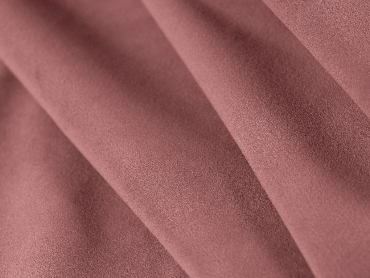 Modulares Ecksofa Verona in Sand-Casino Samt mit Récamiere links, schwarzen Kunststoffbeinen und weicher Velours-Polsterung, 4 Sitzplätze.