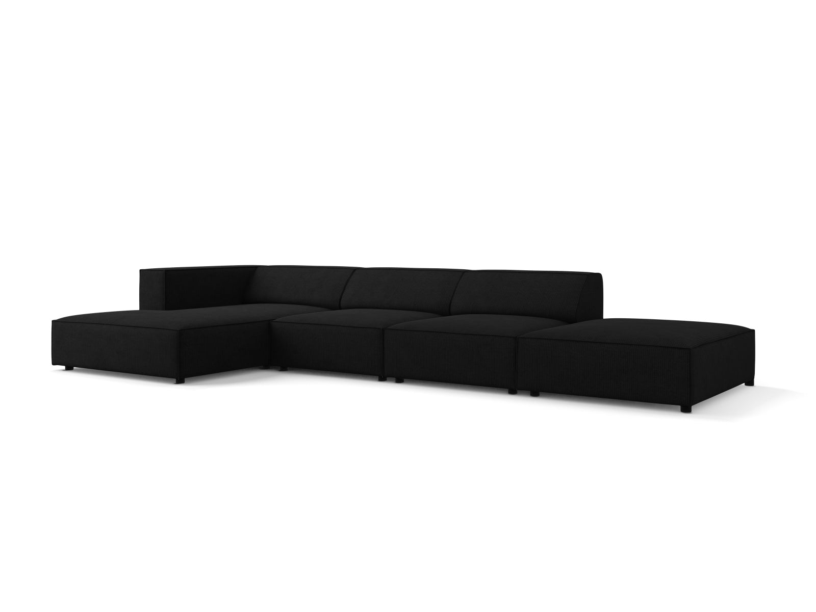 Arendal Ecksofa links 5 Sitzer in Black präsentiert im Onlineshop von KAQTU Design AG. Ecksofa links ist von Cosmopolitan Design