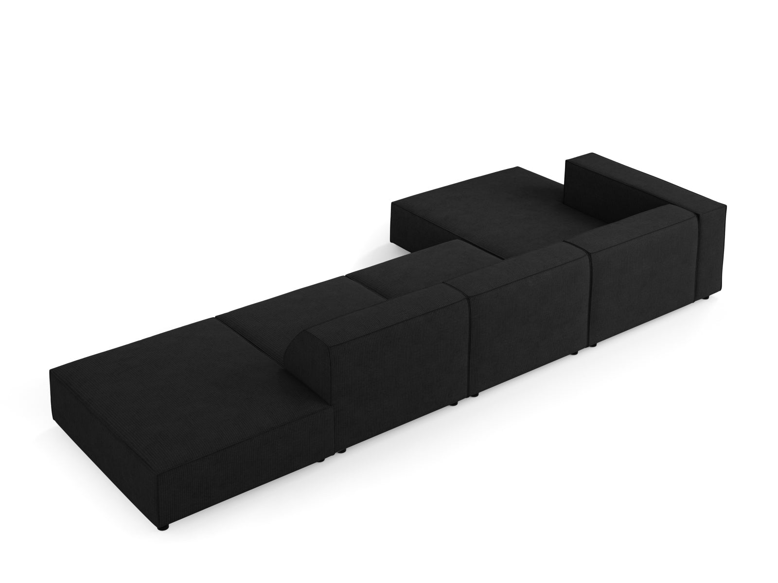 Arendal Ecksofa links 5 Sitzer in Black präsentiert im Onlineshop von KAQTU Design AG. Ecksofa links ist von Cosmopolitan Design