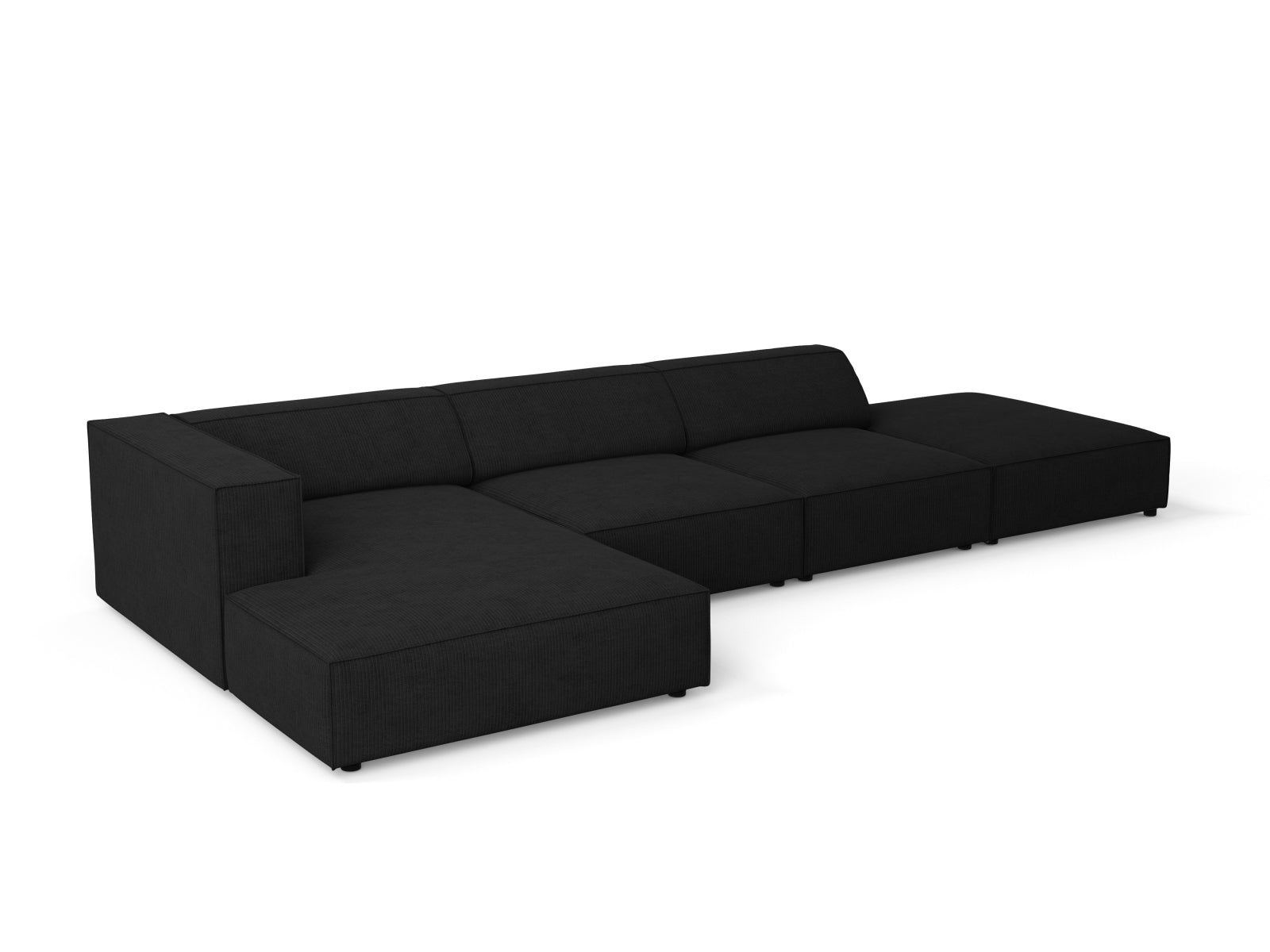 Arendal Ecksofa links 5 Sitzer in Black präsentiert im Onlineshop von KAQTU Design AG. Ecksofa links ist von Cosmopolitan Design
