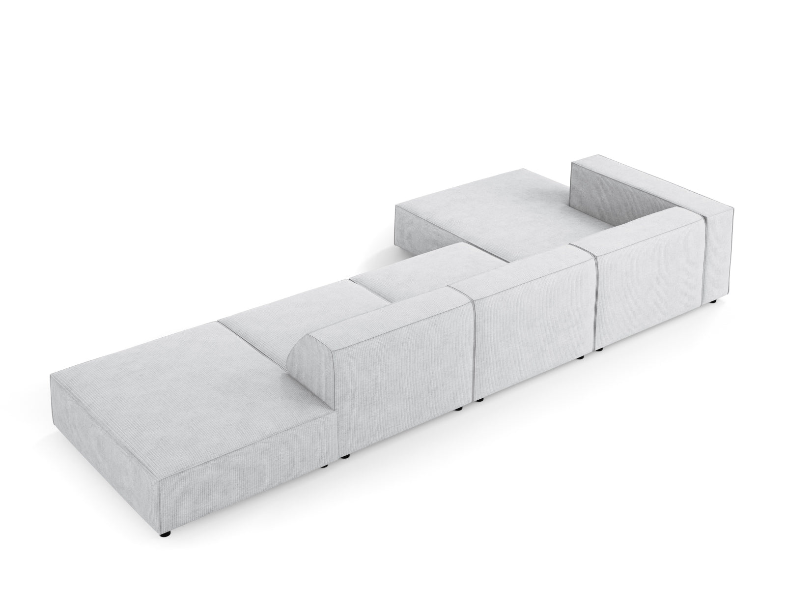 Arendal Ecksofa links 5 Sitzer in Light Grey präsentiert im Onlineshop von KAQTU Design AG. Ecksofa links ist von Cosmopolitan Design