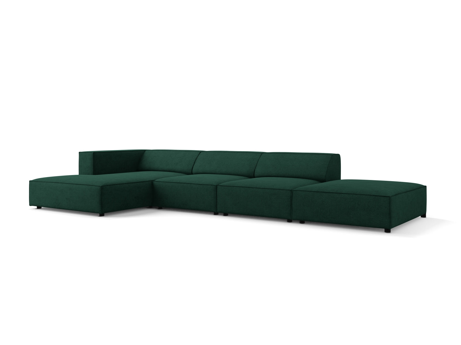 Arendal Ecksofa links 5 Sitzer in Bottle Green präsentiert im Onlineshop von KAQTU Design AG. Ecksofa links ist von Cosmopolitan Design