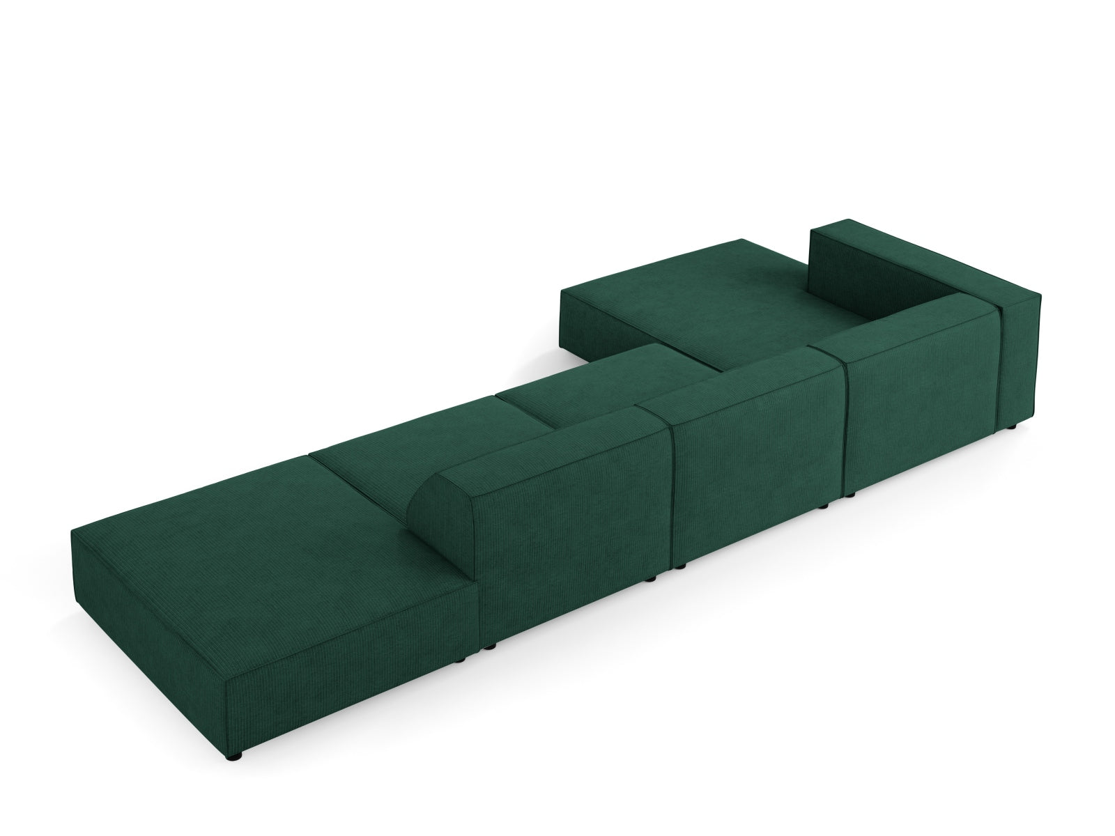 Arendal Ecksofa links 5 Sitzer in Bottle Green präsentiert im Onlineshop von KAQTU Design AG. Ecksofa links ist von Cosmopolitan Design