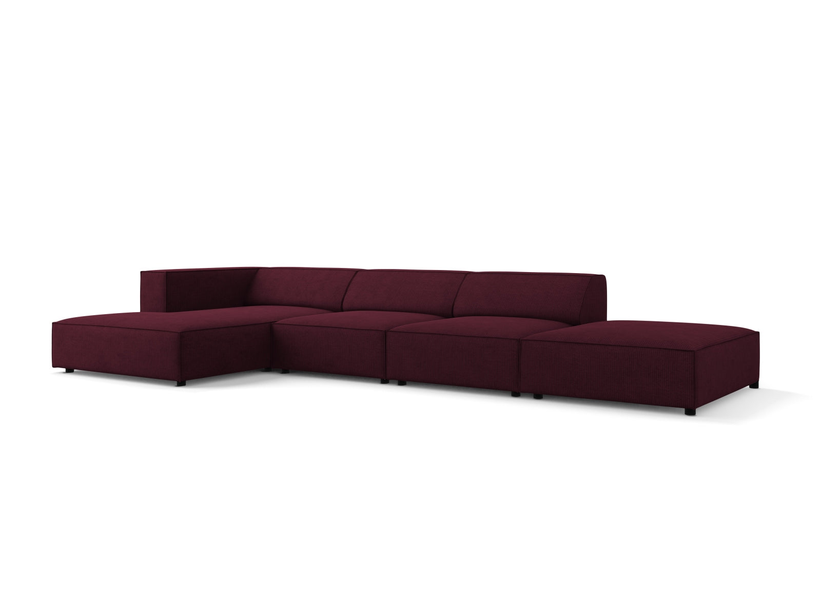 Arendal Ecksofa links 5 Sitzer in Ruby präsentiert im Onlineshop von KAQTU Design AG. Ecksofa links ist von Cosmopolitan Design
