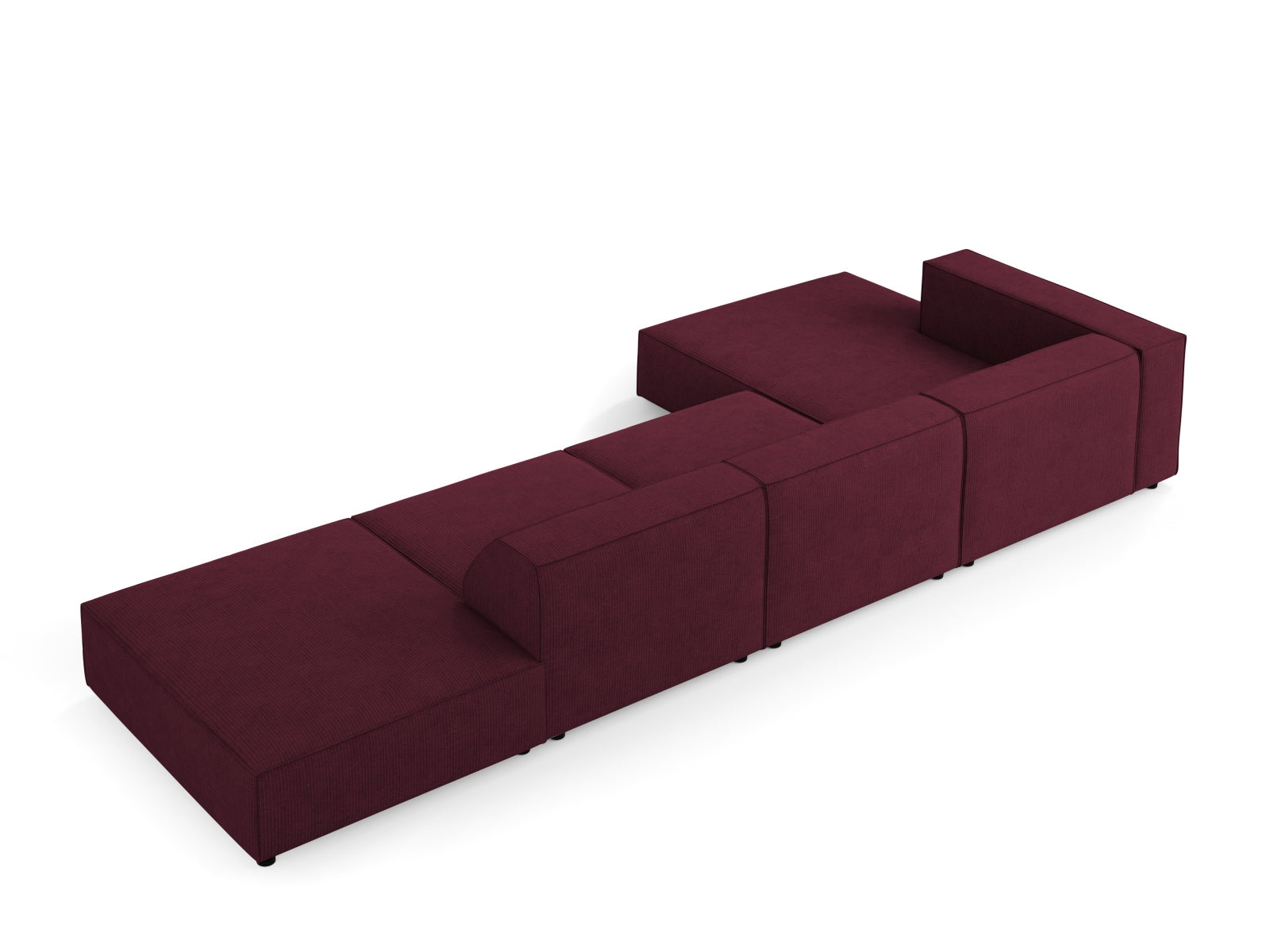 Arendal Ecksofa links 5 Sitzer in Ruby präsentiert im Onlineshop von KAQTU Design AG. Ecksofa links ist von Cosmopolitan Design