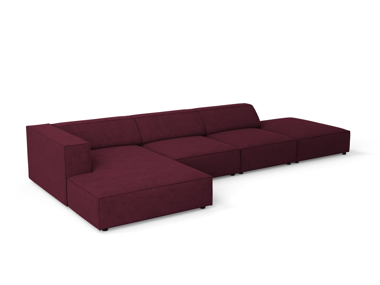 Arendal Ecksofa links 5 Sitzer in Ruby präsentiert im Onlineshop von KAQTU Design AG. Ecksofa links ist von Cosmopolitan Design
