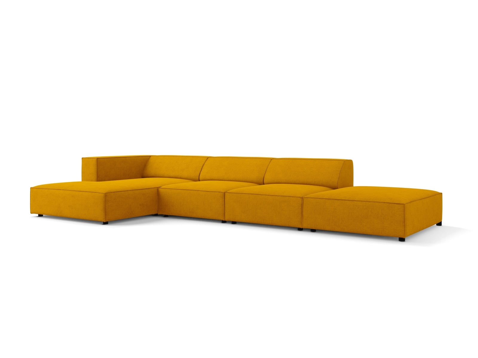 Arendal Ecksofa links 5 Sitzer in Mustard präsentiert im Onlineshop von KAQTU Design AG. Ecksofa links ist von Cosmopolitan Design