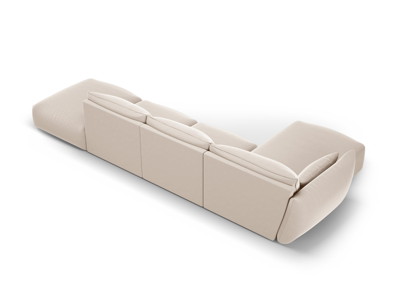 Modernes 5-Sitzer Ecksofa links Matera von Cosmopolitan Design, perfekt für entspannte Stunden und geschmackvolle Einrichtung.