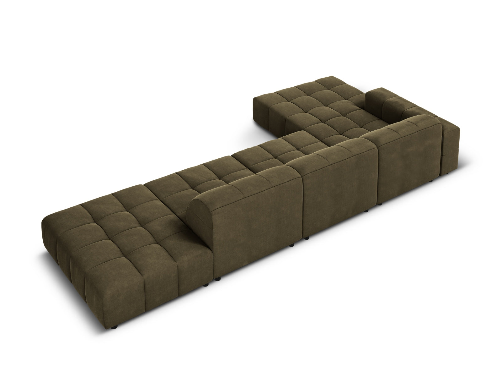 Chicago Velour Ecksofa links 5 Sitzer 166cm in Green präsentiert im Onlineshop von KAQTU Design AG. Ecksofa links ist von Cosmopolitan Design