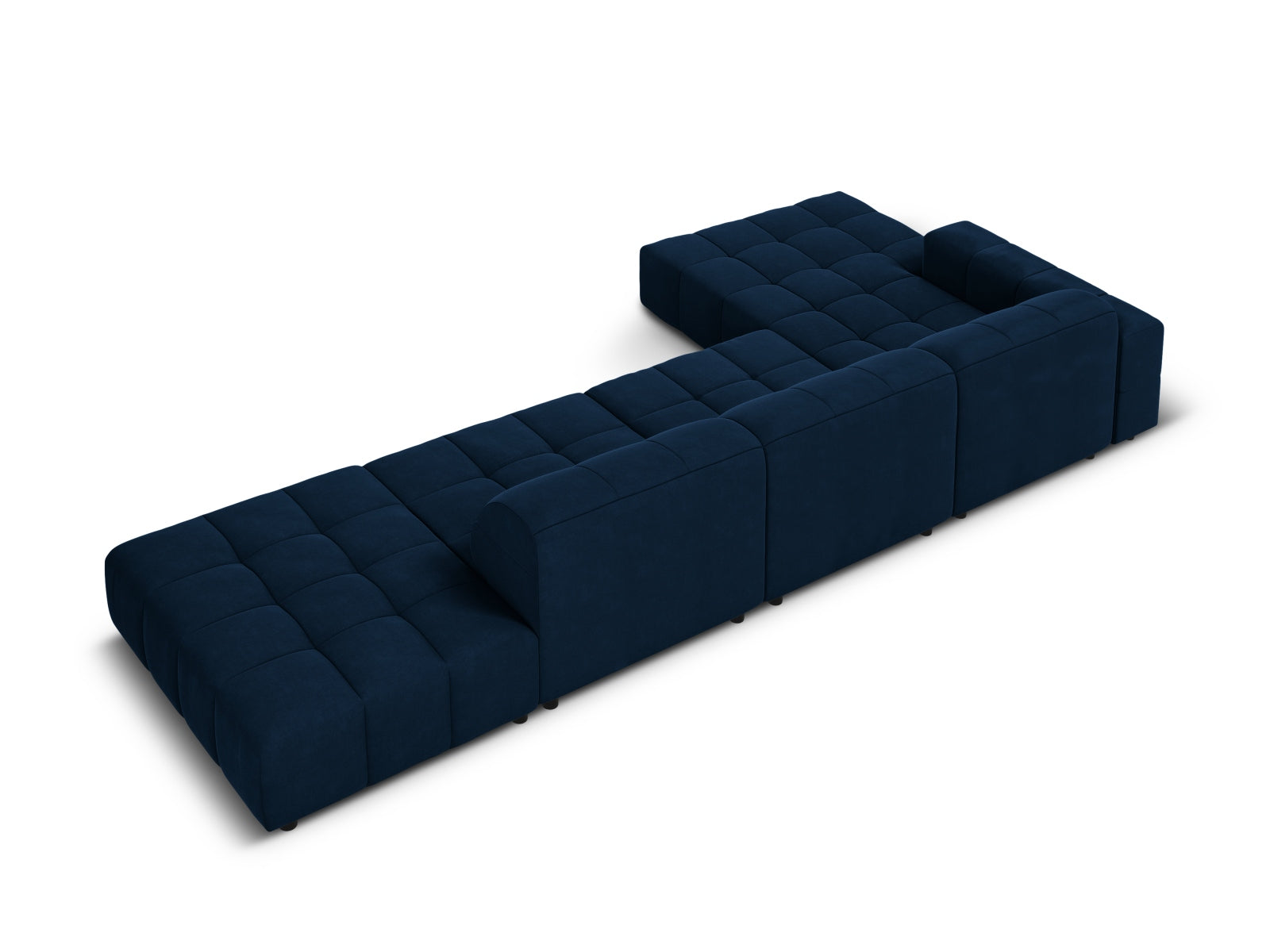 Chicago Velour Ecksofa links 5 Sitzer 166cm in Royal Blue präsentiert im Onlineshop von KAQTU Design AG. Ecksofa links ist von Cosmopolitan Design