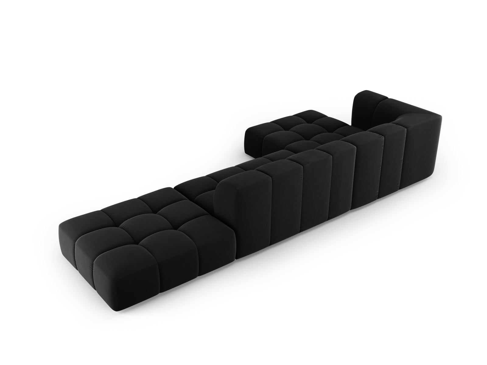 Elegantes 5-Sitzer Ecksofa Moritz in linker Ausführung, ideal für stilvolle Wohnräume und entspannte Stunden mit Freunden.