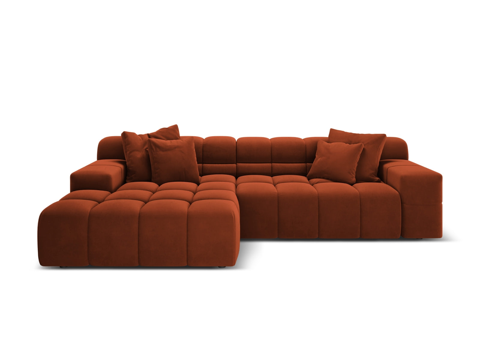 3-Sitzer Ecksofa links Hawaii in Auburn-Magic Velvet präsentiert im Onlineshop von KAQTU Design AG. Ecksofa links ist von Cosmopolitan Design