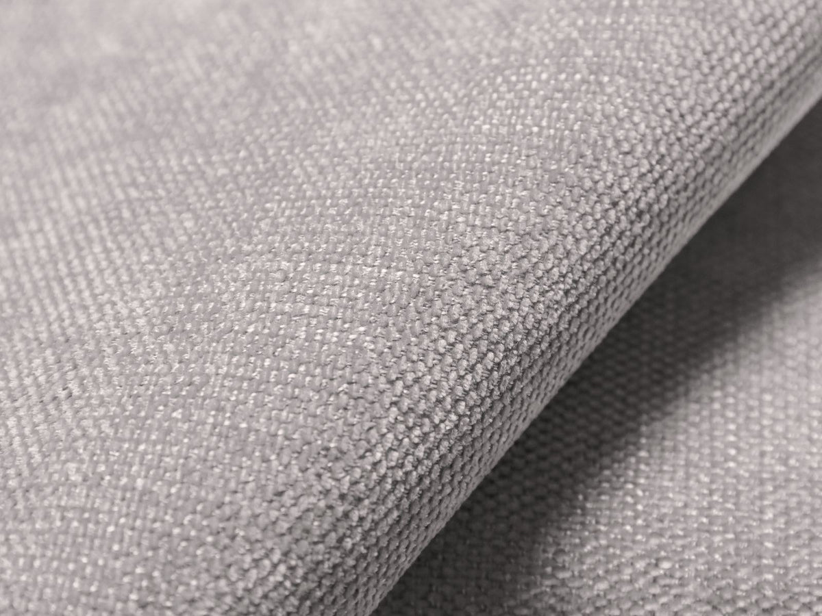 Ecksofa links Turin von Cosmopolitan Design in Light Beige-Rosario, Chenille-Bezug, Buchenholzbeine, 5 Sitzplätze, Récamiere-Form.