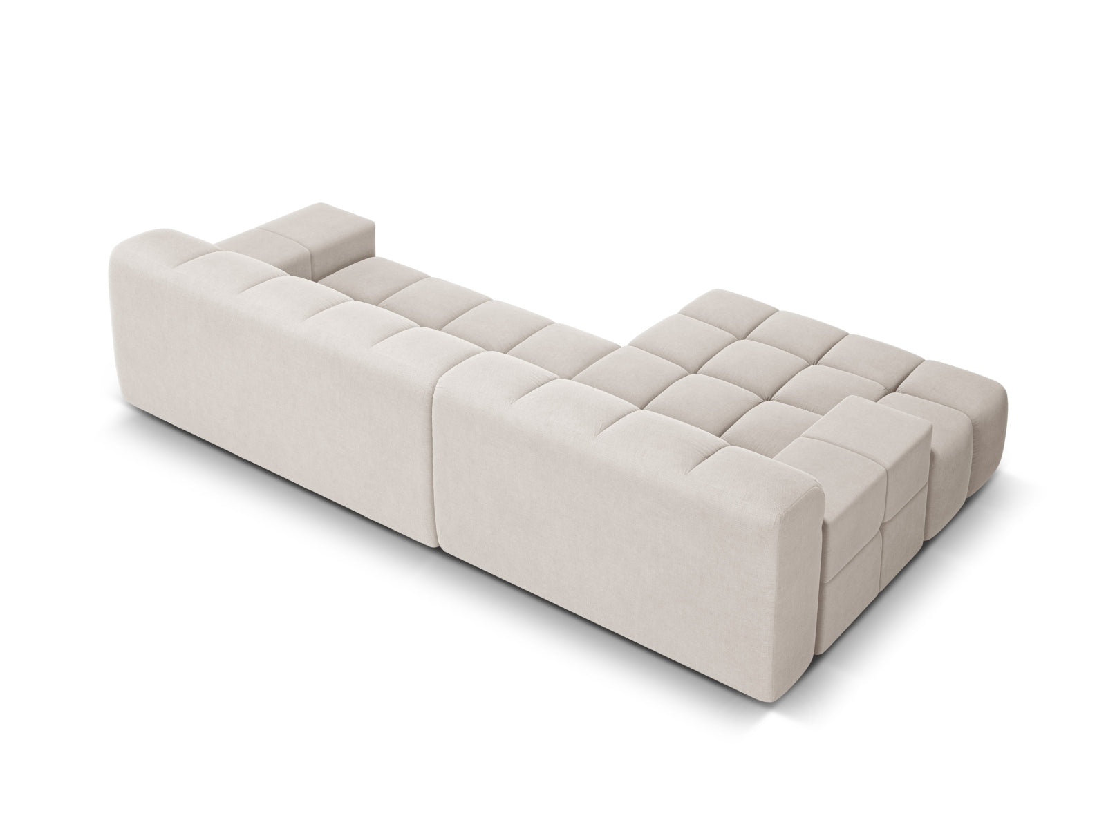 Elegantes 3-Sitzer Ecksofa links Hawaii in sanftem Beige, ideal für stilvolle Wohnräume und entspannte Stunden von Cosmopolitan Design.