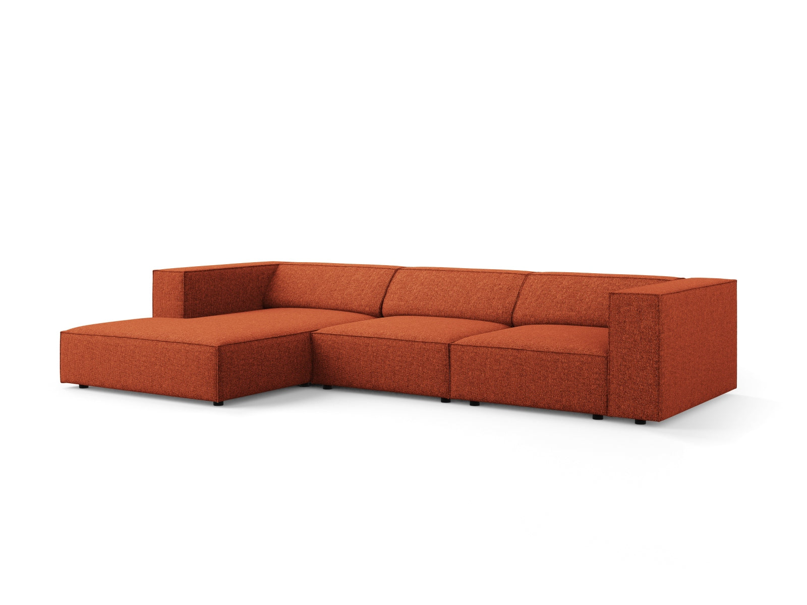 Arendal Ecksofa links 4 Sitzer in Terracotta präsentiert im Onlineshop von KAQTU Design AG. Ecksofa links ist von Cosmopolitan Design