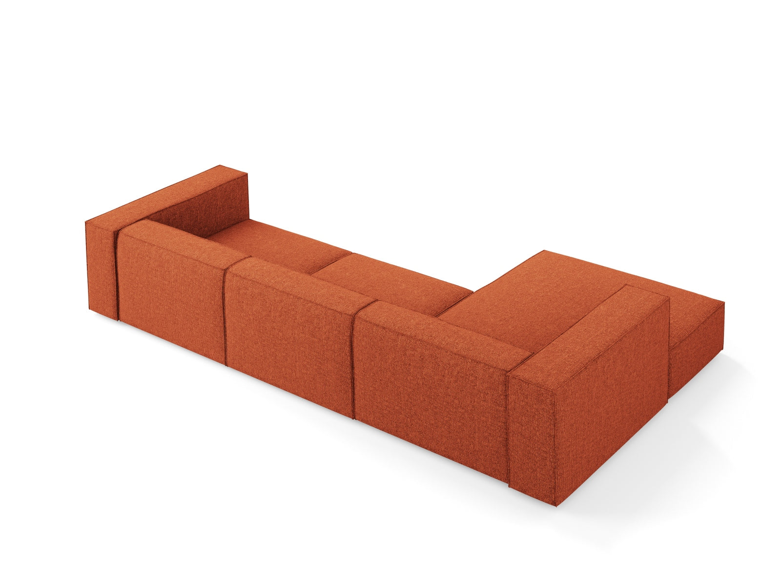 Arendal Ecksofa links 4 Sitzer in Terracotta präsentiert im Onlineshop von KAQTU Design AG. Ecksofa links ist von Cosmopolitan Design