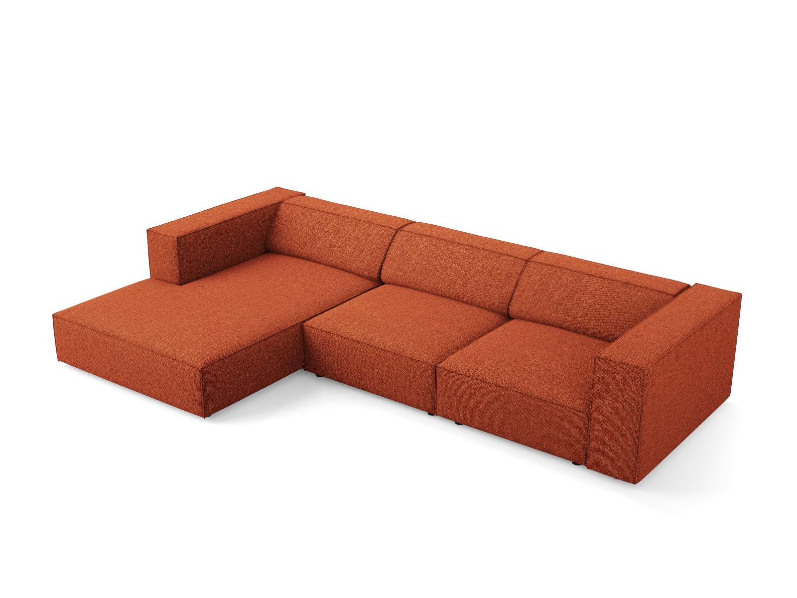 Arendal Ecksofa links 4 Sitzer in Terracotta präsentiert im Onlineshop von KAQTU Design AG. Ecksofa links ist von Cosmopolitan Design