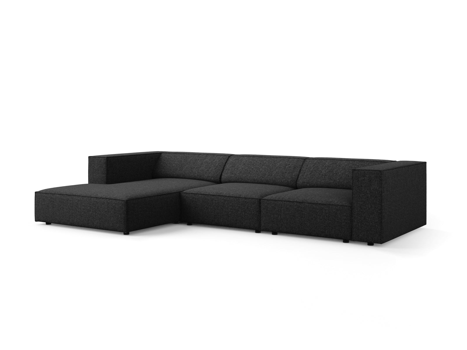 Arendal Ecksofa links 4 Sitzer in Black präsentiert im Onlineshop von KAQTU Design AG. Ecksofa links ist von Cosmopolitan Design