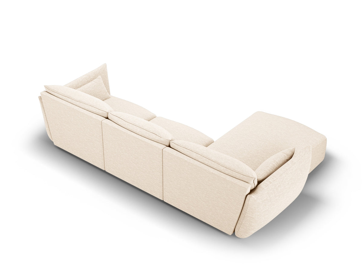 4-Sitzer Ecksofa links Matera in Light Beige-Haga präsentiert im Onlineshop von KAQTU Design AG. Ecksofa links ist von Cosmopolitan Design