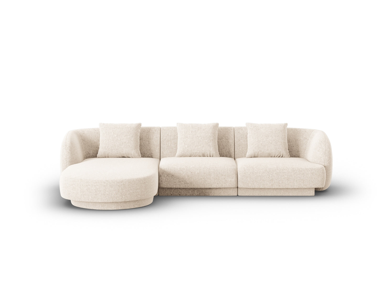 Tulum Ecksofa links 4 Sitzer 156cm in Light Beige-Haga präsentiert im Onlineshop von KAQTU Design AG. L-Sofa links ist von Cosmopolitan Design