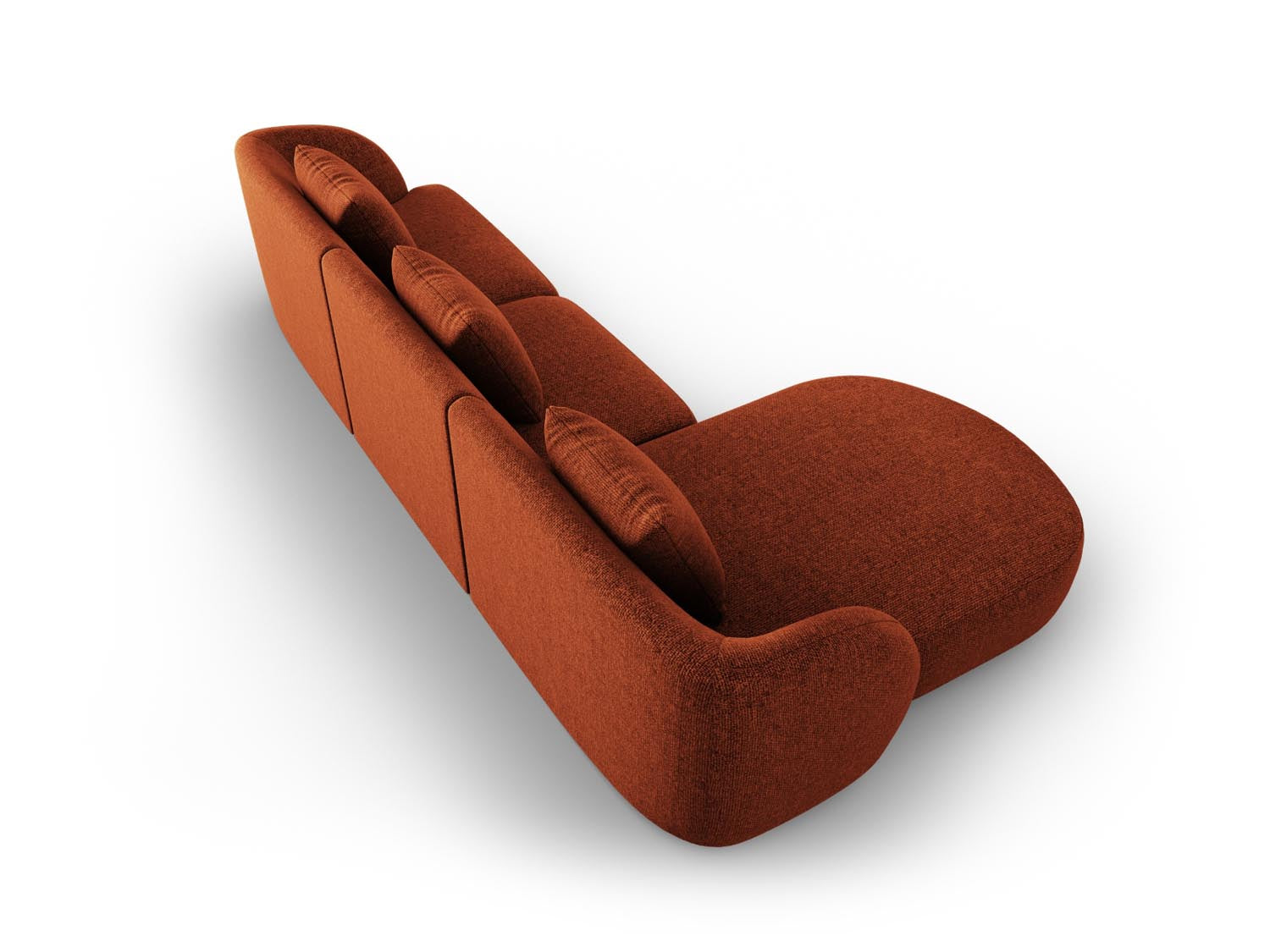 Tulum Ecksofa links 4 Sitzer 156cm in Terracotta präsentiert im Onlineshop von KAQTU Design AG. Ecksofa links ist von Cosmopolitan Design