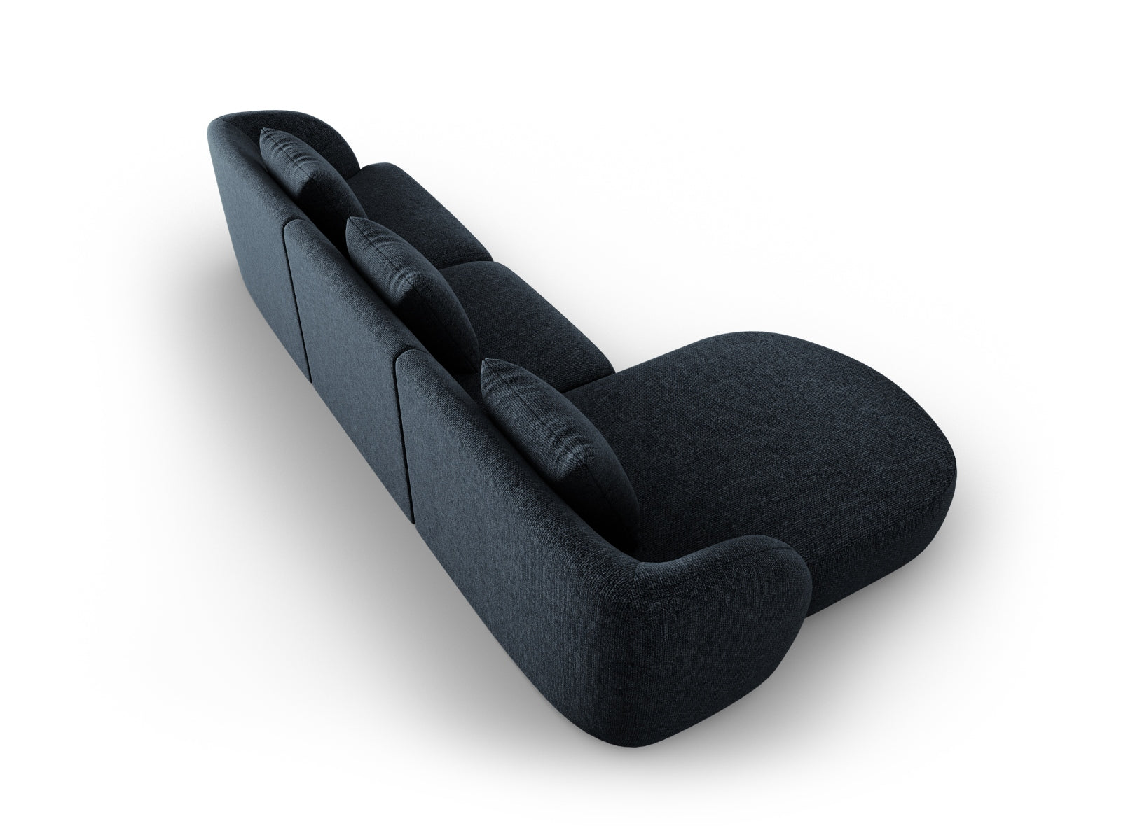 Tulum Ecksofa links 4 Sitzer 156cm in Royal Blue präsentiert im Onlineshop von KAQTU Design AG. Ecksofa links ist von Cosmopolitan Design