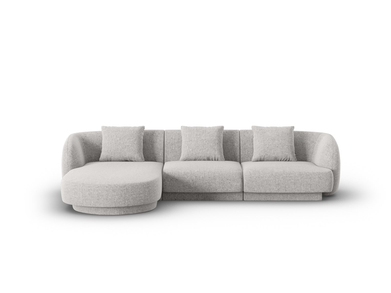 Tulum Ecksofa links 4 Sitzer 156cm in Light Grey-Haga präsentiert im Onlineshop von KAQTU Design AG. L-Sofa links ist von Cosmopolitan Design