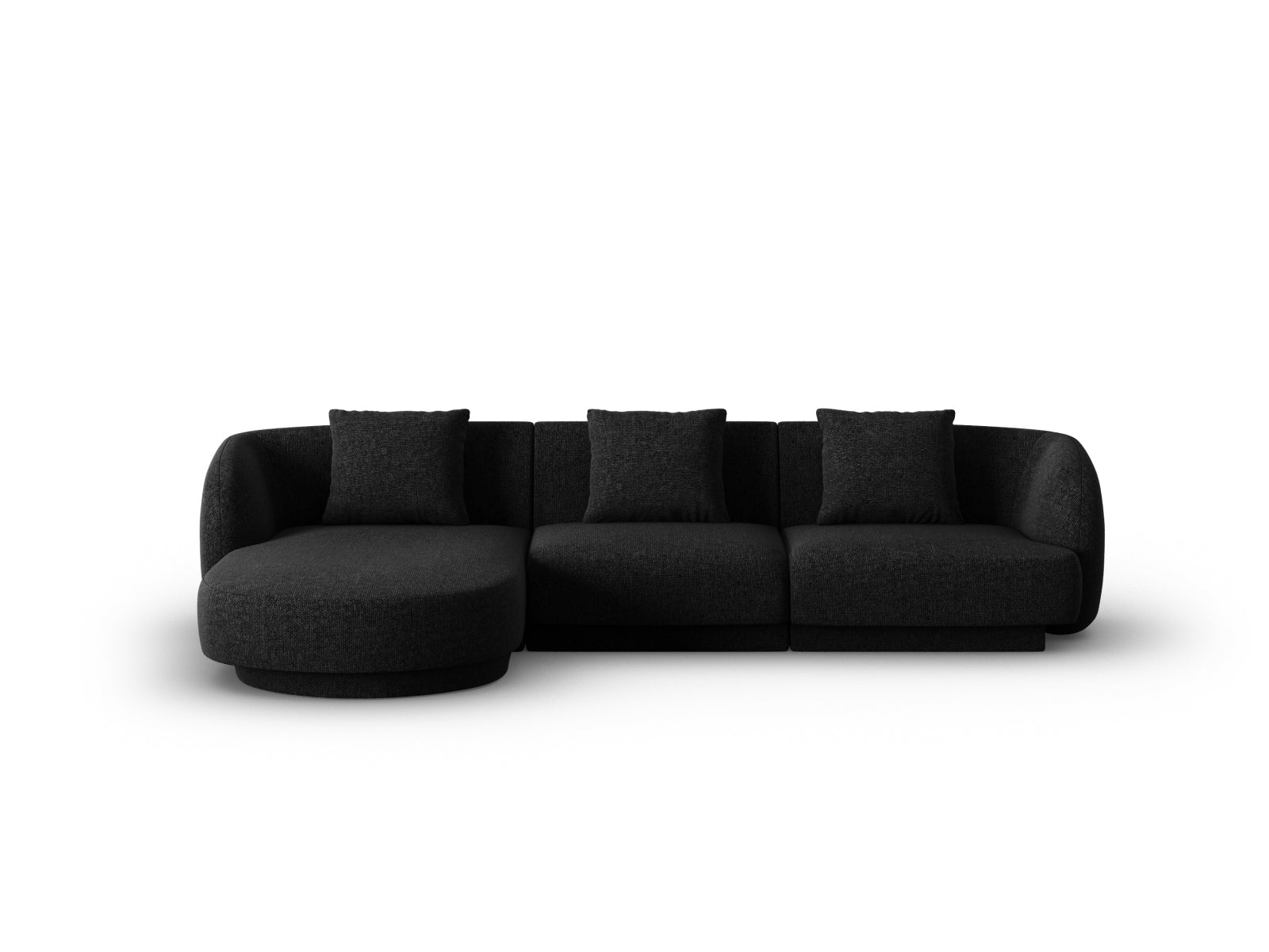 Tulum Ecksofa links 4 Sitzer 156cm in Black-Haga präsentiert im Onlineshop von KAQTU Design AG. L-Sofa links ist von Cosmopolitan Design