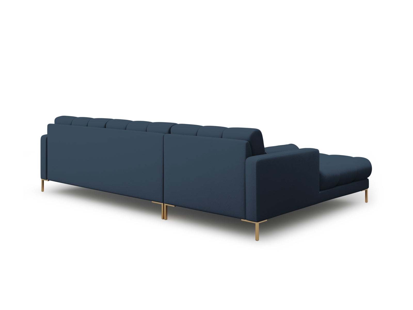 Modernes 5-Sitzer Ecksofa links Bali in ansprechendem Blue-Neve, perfekt für gemütliche Abende und stilvolle Einrichtung.