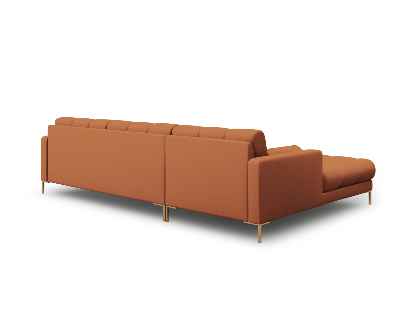 Stylisches 5-Sitzer Ecksofa links Bali in ansprechendem Brick-Neve, perfekt für einladende und zeitgemäße Wohnambiente von Cosmopolitan Design.