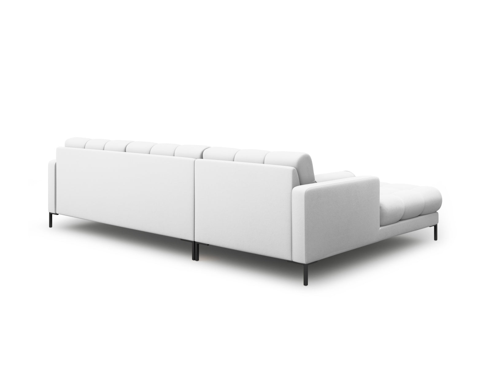 Stylisches 5-Sitzer Ecksofa links Bali in elegantem Grau, perfekt für gesellige Abende und gemütliche Entspannung im Wohnzimmer.