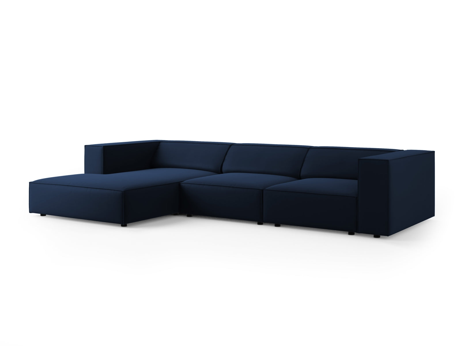 Arendal Velour Ecksofa links 4 Sitzer in Royal Blue präsentiert im Onlineshop von KAQTU Design AG. Ecksofa links ist von Cosmopolitan Design