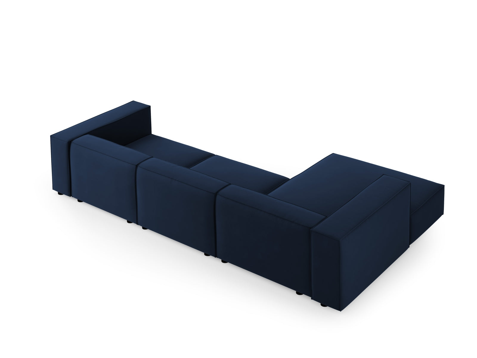 Arendal Velour Ecksofa links 4 Sitzer in Royal Blue präsentiert im Onlineshop von KAQTU Design AG. Ecksofa links ist von Cosmopolitan Design