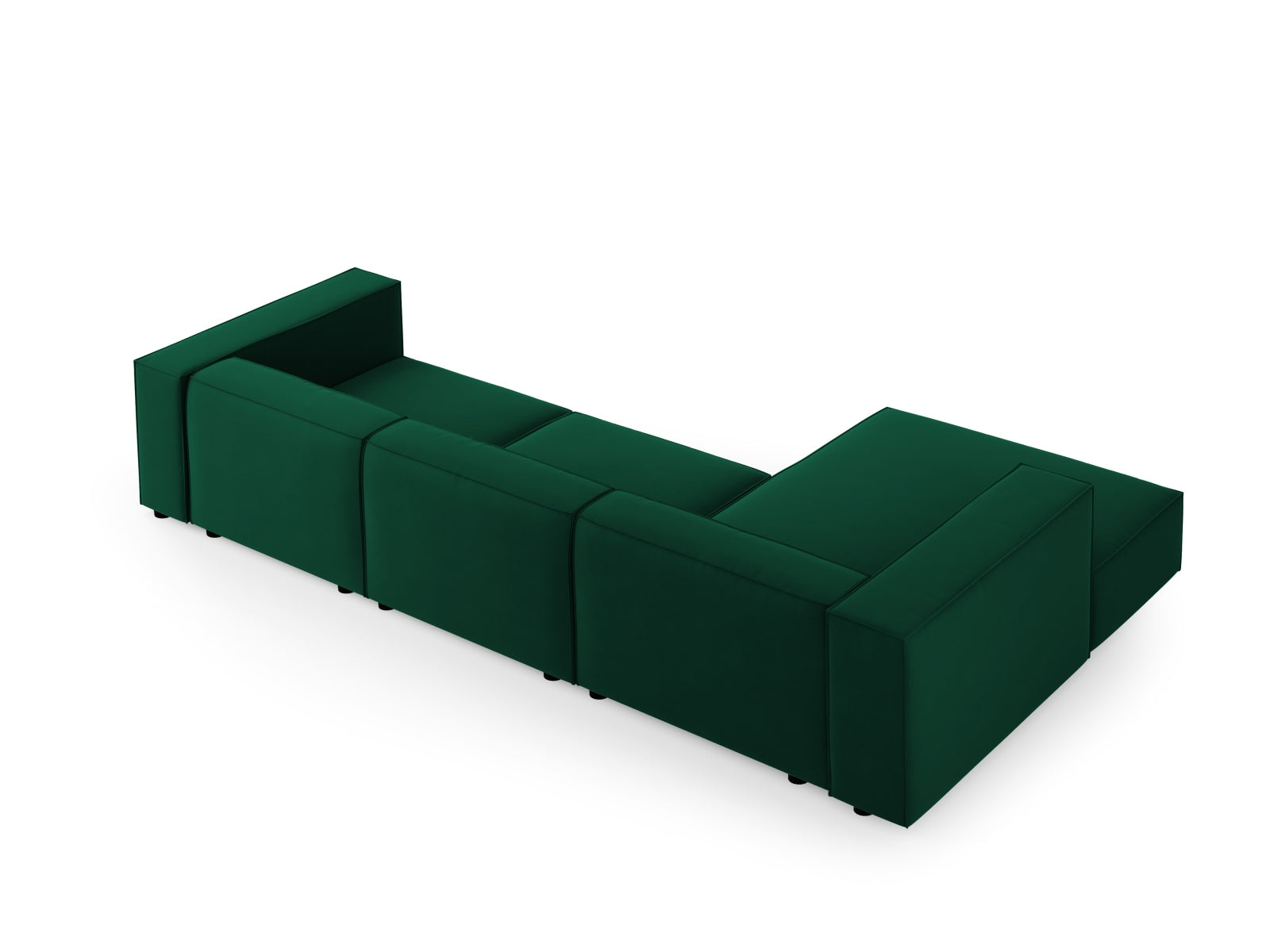 Arendal Velour Ecksofa links 4 Sitzer in Bottle Green präsentiert im Onlineshop von KAQTU Design AG. Ecksofa links ist von Cosmopolitan Design