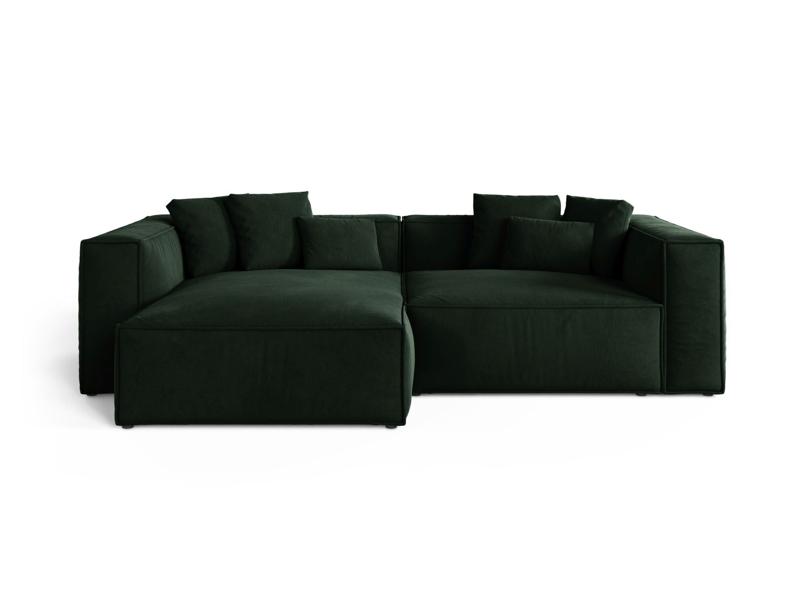 3-Sitzer Ecksofa links Aveiro in Bottle Green-Casino präsentiert im Onlineshop von KAQTU Design AG. Ecksofa links ist von Cosmopolitan Design
