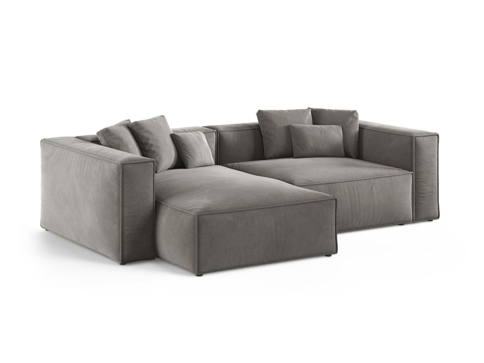 Stylisches 3-Sitzer Ecksofa Aveiro in Grau, ideal für moderne Wohnräume, präsentiert von Cosmopolitan Design.