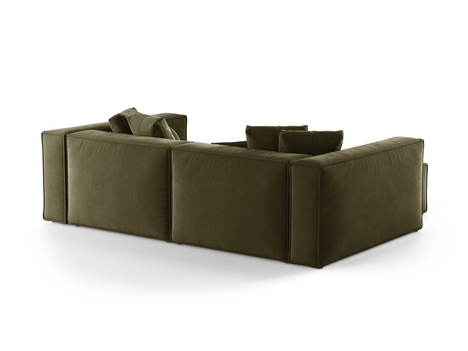 Modernes 3-Sitzer Ecksofa links Aveiro in sanftem Mintgrün, ideal für gemütliche Wohnräume, entworfen von Cosmopolitan Design.