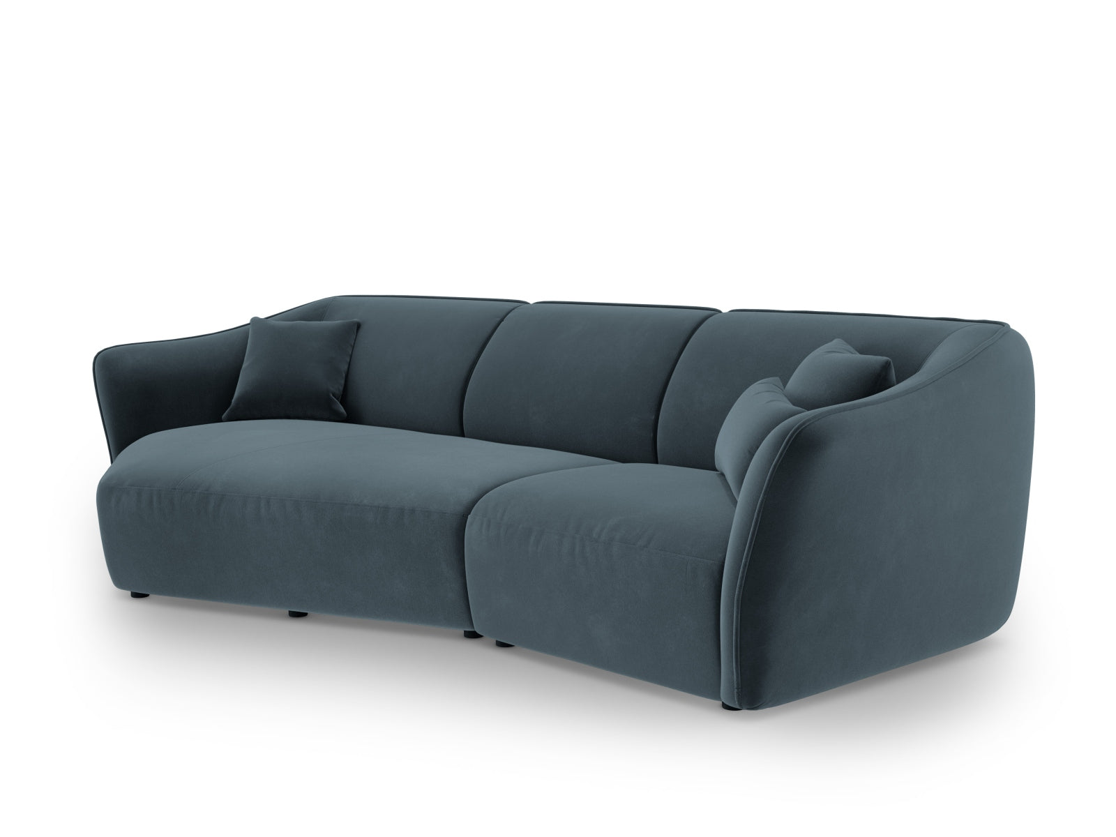 Tokyo Velour Modular Ecksofa links 5 Sitzer in Pastel Blue präsentiert im Onlineshop von KAQTU Design AG. Ecksofa links ist von Cosmopolitan Design
