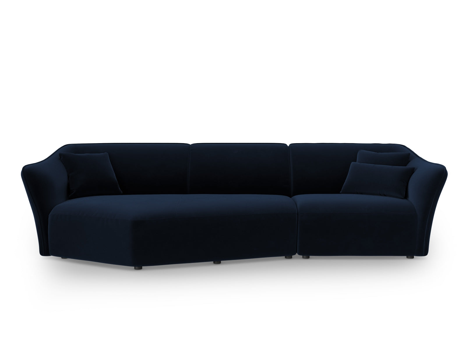 Tokyo Velour Modular Ecksofa links 5 Sitzer in Royal Blue präsentiert im Onlineshop von KAQTU Design AG. Ecksofa links ist von Cosmopolitan Design