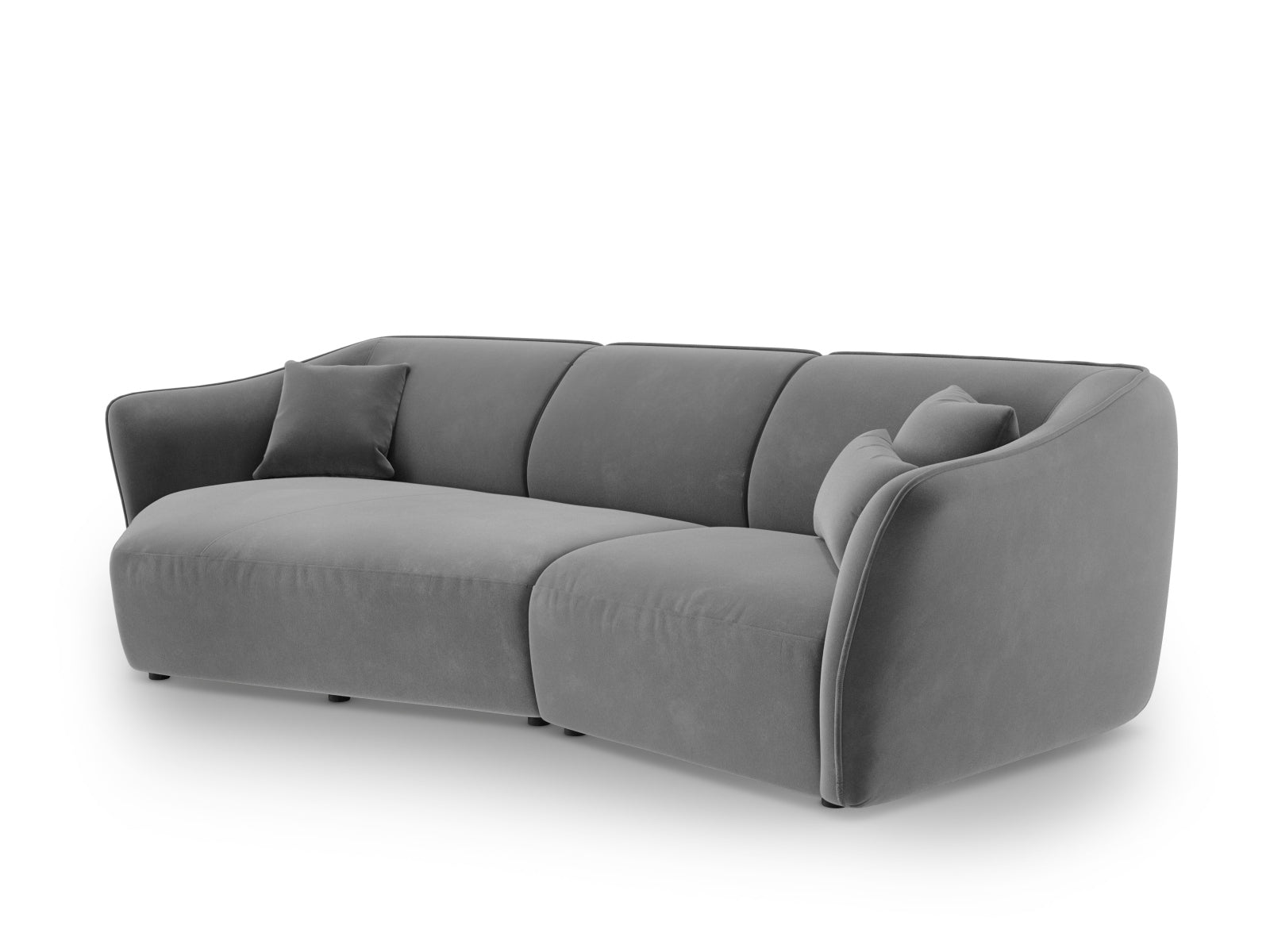 Tokyo Velour Modular Ecksofa links 5 Sitzer in Light Grey präsentiert im Onlineshop von KAQTU Design AG. Ecksofa links ist von Cosmopolitan Design