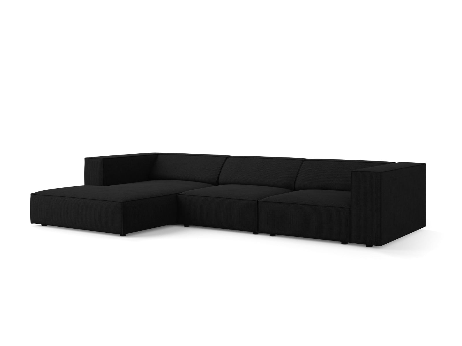 Arendal Ecksofa links 4 Sitzer in Black präsentiert im Onlineshop von KAQTU Design AG. Ecksofa links ist von Cosmopolitan Design