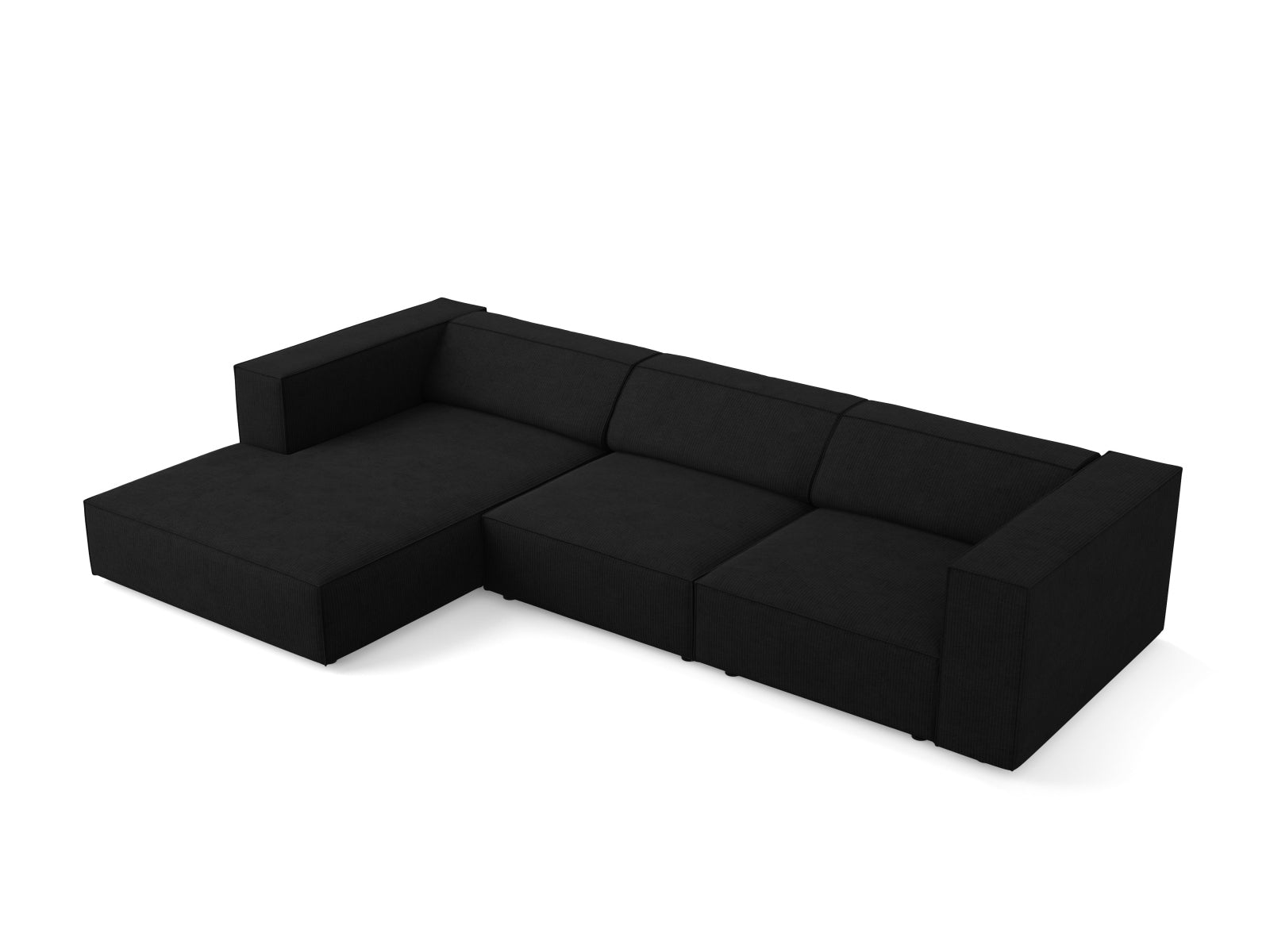 Arendal Ecksofa links 4 Sitzer in Black präsentiert im Onlineshop von KAQTU Design AG. Ecksofa links ist von Cosmopolitan Design