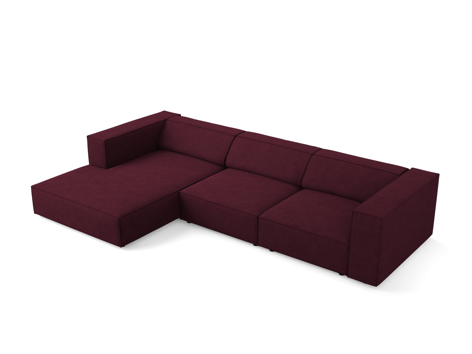 Arendal Ecksofa links 4 Sitzer in Ruby präsentiert im Onlineshop von KAQTU Design AG. Ecksofa links ist von Cosmopolitan Design