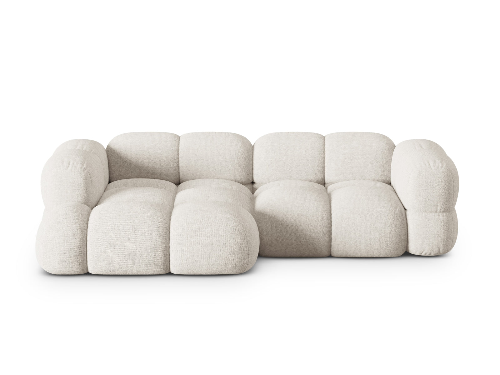 Loretto Ecksofa links 3 Sitzer 147cm in Beige-Sorella präsentiert im Onlineshop von KAQTU Design AG. L-Sofa links ist von Cosmopolitan Design