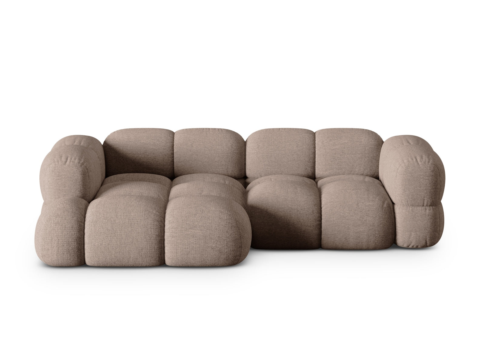 Loretto Ecksofa links 3 Sitzer 147cm in Cappuccino-Sorella präsentiert im Onlineshop von KAQTU Design AG. L-Sofa links ist von Cosmopolitan Design