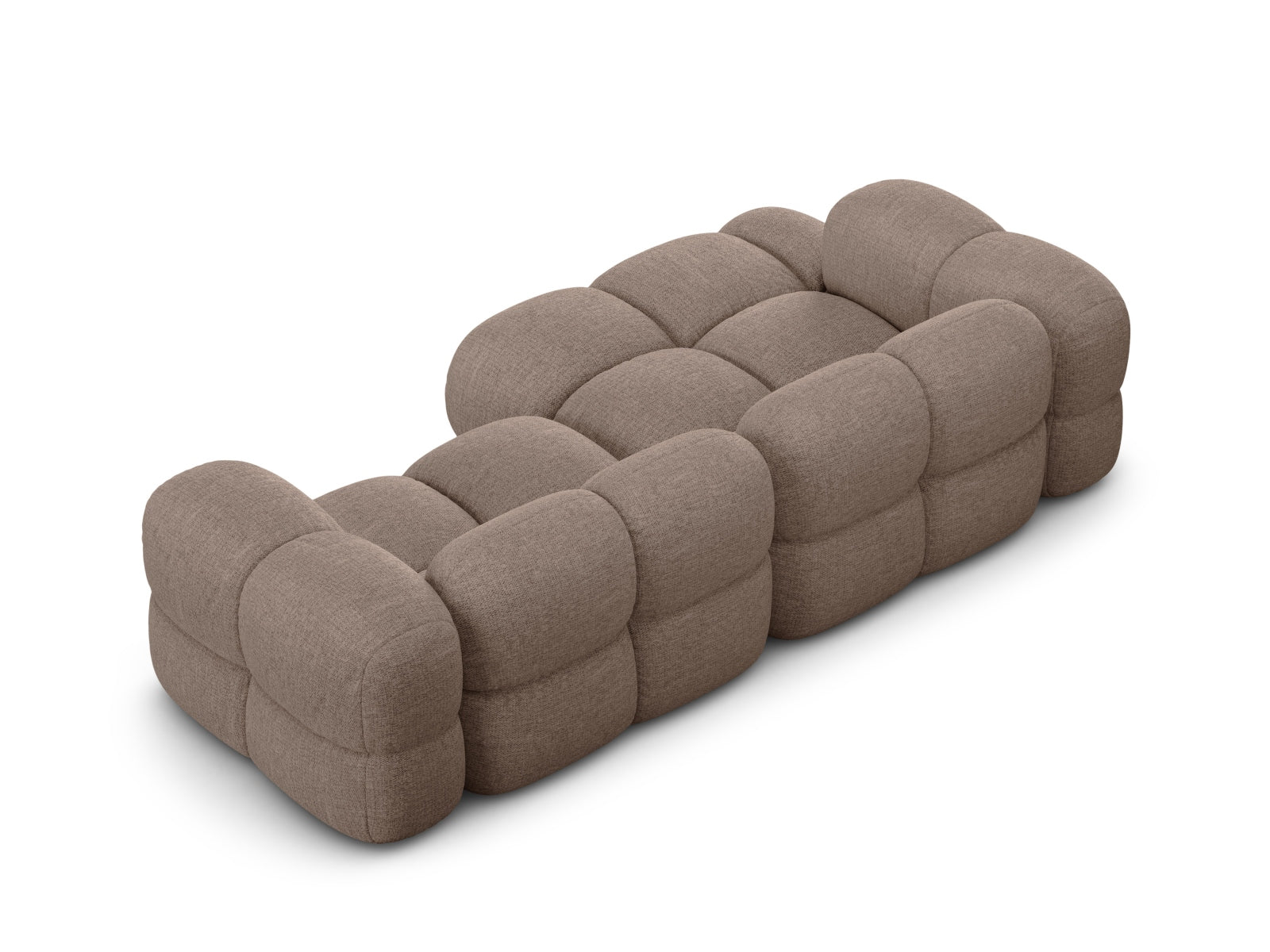 Modernes Loretto Ecksofa links, 3-Sitzer, 147 cm, in edlem Cappuccino-Sorella, perfekt für stilvolle und einladende Wohnbereiche.