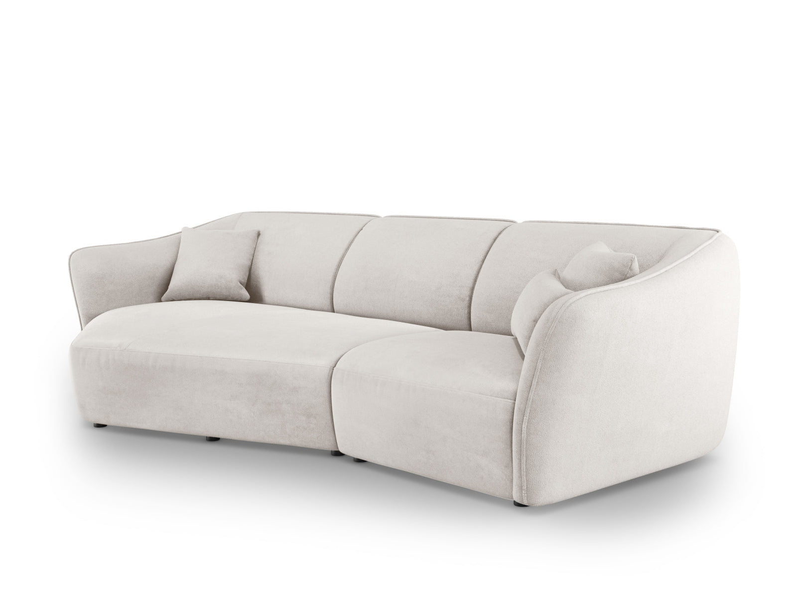 Tokyo Boucle Modular Ecksofa links 5 Sitzer in Ivory präsentiert im Onlineshop von KAQTU Design AG. Ecksofa links ist von Cosmopolitan Design