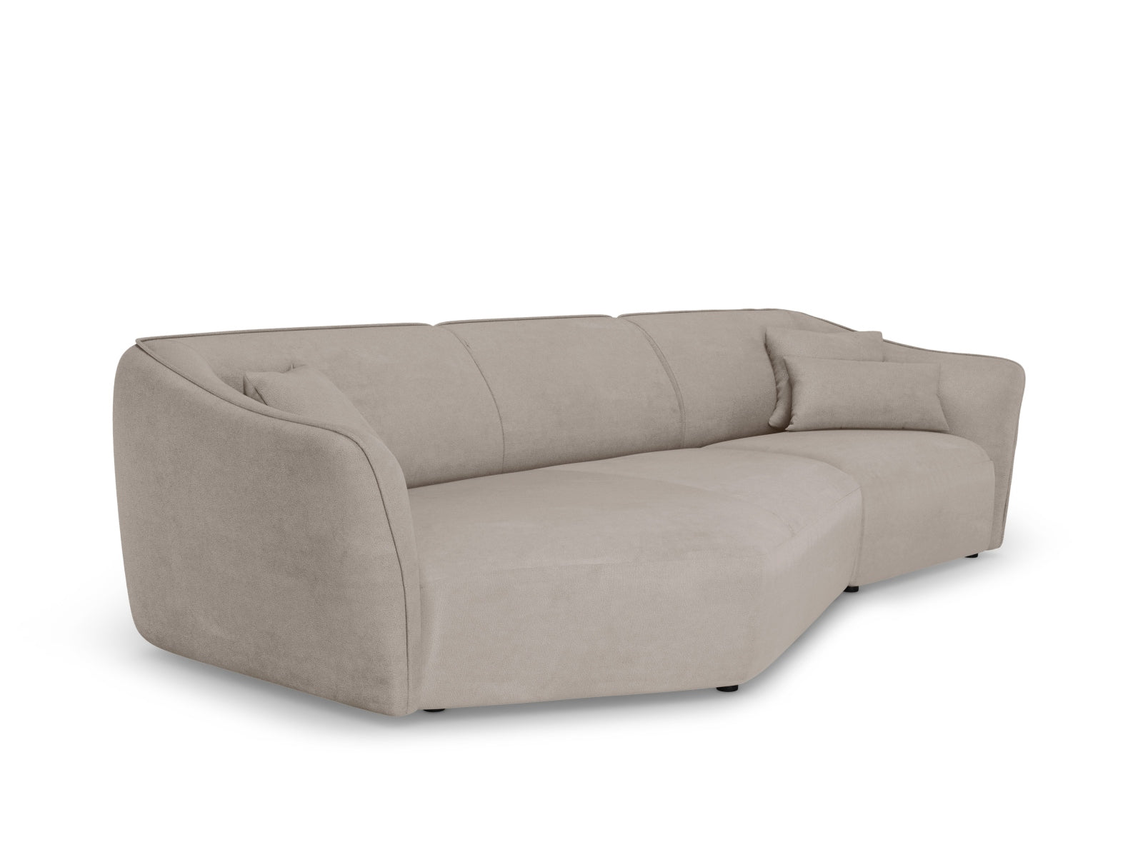 Tokyo Boucle Modular Ecksofa links 5 Sitzer in Dark Beige präsentiert im Onlineshop von KAQTU Design AG. Ecksofa links ist von Cosmopolitan Design